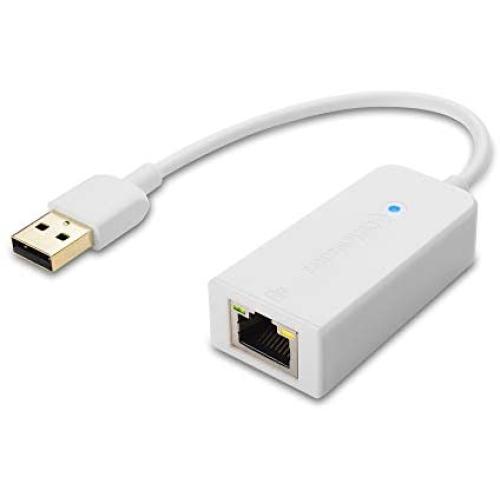 Cable Matters USB to Ethernet Adapter Supporting 10/100 Mbps Ethernet Network in White