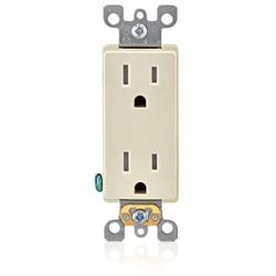 Leviton T5325-ST, Self Grounding, Light Almond