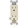 Leviton T5325-ST, Self Grounding, Light Almond