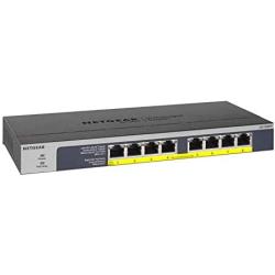 NETGEAR 8-Port Gigabit Ethernet Unmanaged PoE Switch (GS108PP) - with 8 x PoE+ @ 123W Upgradeable, Desktop/Rackmount, and ProSAFE Limited Lifetime Protection