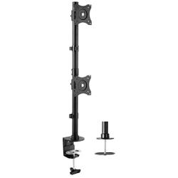 VIVO Dual Computer Monitor Desk Mount Stand Vertical Array for 2 Screens up to 27 inches STAND-V002R