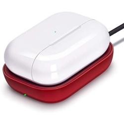 Wireless Charger for Airpods/Airpods, Plastic Wireless Charging Station for Airpods Wireless Charging Case, Wireless Charging Pad for Airpods/Airpods Pro Red