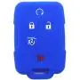 Ezzy Auto Blue and Rose Silicone Rubber Key Fob Case Key Cover Key Jacket Skin for Enclave Colorado Silverado 1500 Suburban Tahoe Yukon Sierra 1500