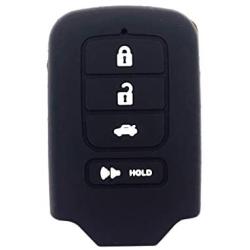 WFMJ 2Pcs Black Silicone 4 Buttons Remote Smart Key Chain Cover for 2016 2017 2018 Honda Accord EX EX-L ACJ932HK1310A