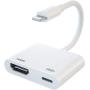[Apple MFi Certified] Lightning to HDMI, 1080P Lightning to Digital AV Audio Adapter, 4K HDMI Sync Screen Converter with Charging Port for iPhone, iPad, iPod on HD TV/Monitor/Projector [Must Be Power]