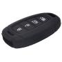 WEIBISS 2 Pack 4 Buttons Smart Rubber Key Fob Remote Cover Keyless Entry Case Holder Protector Skin Compatible with Hyundai Kona Azera Grandeur IG, Black Blue