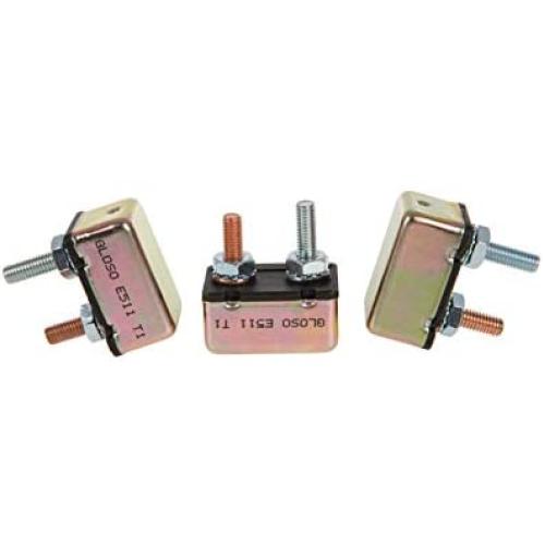 GLOSO E511 Stud Type Circuit Breakers, No Bracket, Auto Reset (T1) - 3 Pack (6A)