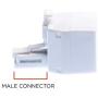 Duplex Jack Phone Wall Adapter - 2 Pack, White - 2-Way Phone Splitter (2 Lines) Wall Jack Phone RJ11 Adapter