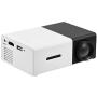 Mini Projector Full HD 1080P LED Projector Home Cinema Theater Indoor/Outdoor Movie Projectors Pocket Projector for Party & Camping Compatible with Laptop/PC/Smartphone/HDMI/VGA/USB/AV(Black + White)