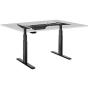 Monoprice Height Adjustable Sit-Stand Riser Table Desk Frame - Black with Electric Dual Motor, Compatible with Desktops from 43 Inches Up to 87 Inches Wide - Workstream Collection
