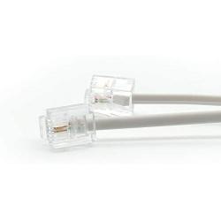 RJ11 6P2C Telephone Line Cord Phone Extension Straight Cable Wire 6p2c Pin Plug Male to Male Plug Modular Landline Cable Fax Modem, 3M/ 9.8 feet Long White (2 of Pack)