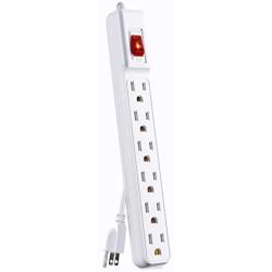 CyberPower GS60304 Power Strip 6-Outlets 3-Foot Cord White
