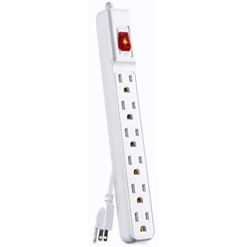 CyberPower GS60304 Power Strip 6-Outlets 3-Foot Cord White