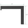 Universal Projector Screen L-Bracket Wall Hanging Mount 6 inch Adjustable Extension with Hook Manual, Spectrum and Perfect Screen Placement up to 66 lbs, 30kg (PSM001-B), Black