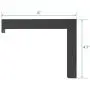 Universal Projector Screen L-Bracket Wall Hanging Mount 6 inch Adjustable Extension with Hook Manual, Spectrum and Perfect Screen Placement up to 66 lbs, 30kg (PSM001-B), Black