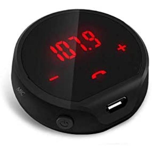 Avantree CK310 Bluetooth Car Radio Adapter, FM Transmitter, Auto Power On Off with Car, Rechargeable Or Wired, Wireless Hands Free Car Kit, Stereo Receiver for Music Call GPS, Universal