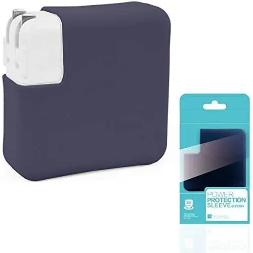Premium Silicone Charger Cover Compatible with MacBook Pro 13 (Model: A2251/2289/A2338, 2020+), MacBook Pro 13 (Model:A1425/A1502/A1706/A1708/A1989/A2159, 2011-2020) - Navy Blue