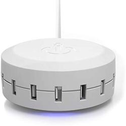 ChargeHub X7 Signature, 7-Port USB Charger Desktop Charging Station - SmartSpeed Technology for iPhone X/8/7/6 Plus, iPad, Galaxy S9/S8/S7, Nexus, LG & Other Devices (White)