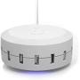 ChargeHub X7 Signature, 7-Port USB Charger Desktop Charging Station - SmartSpeed Technology for iPhone X/8/7/6 Plus, iPad, Galaxy S9/S8/S7, Nexus, LG & Other Devices (White)