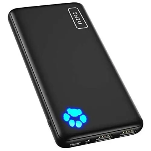 INIU Portable Charger, USB C Slimmest & Lightest Triple 3A High-Speed 10000mAh Power Bank, Flashlight Battery Pack Compatible with iPhone 12 11 X 8 Plus Samsung S20 Google LG iPad etc. [2021 Version]
