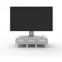 Mind Reader PC, Laptop, IMAC Monitor Stand and Desk Organizer, Silver