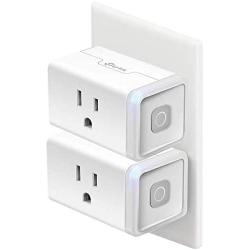 Kasa Smart Plug HS103P2, Wi-Fi Outlet works with Alexa, Echo and Google Home &IFTTT, No Hub Required, Remote Control, 15 Amp, UL Certified, 2-Pack