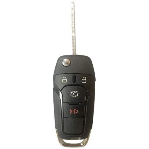 Replacement For 4 Button 2013 2014 2015 2016 Ford Fusion Keyless Entry Remote Flip Key Fob 164-R7986 N5F-A08TAA;by AUTO KEY MAX (SINGLE)