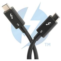 Plugable Thunderbolt 3 Cable 40Gbps Supports 100W (20V, 5A) Charging, 2.6ft / 0.8m USB C Compatible [Thunderbolt 3 Certified]