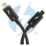 Plugable Thunderbolt 3 Cable 40Gbps Supports 100W (20V, 5A) Charging, 2.6ft / 0.8m USB C Compatible [Thunderbolt 3 Certified]