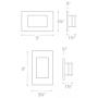 WAC Lighting WL-LED130-C-WT LED Diffused Step and Wall Light 120V 3000K, White