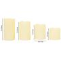 4 Graduated Heights Waterproof Outdoor Battery Operated Flameless LED Pillar Candles with Timer Flickering Plastic Resin Electric Night Lights Lantern Patio Garden Home Decor Party Wedding Decorations