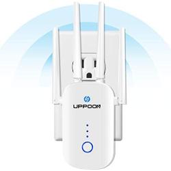 UPPOON 1200Mbps WiFi Extender Signal Booster for Home, Coverage Up to 3000 sq.ft and 25 Devices, 2.4 & 5GHz Dual Band Internet Amplifier Repeater with 5 Working Modes