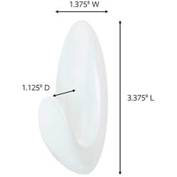 Command Bath Medium Hooks, 3 lb Capacity, 2 Hooks, 2 Strips, BATH18-ES