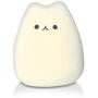 Litake LED Cat Night Light, Battery Powered Silicone Cute Cat Nursery Lights with Warm White and 7-Color Breathing Modes for Kids Baby Children (Mini Celebrity Cat)