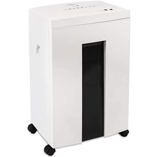 WOLVERINE 10-Sheet Super Micro Cut High Security Level P-5 Heavy Duty Paper/CD/Card Ultra Quiet Shredder for Home Office by 40 Mins Running Time and 6 Gallons Pullout Waste Bin SD9112(White ETL)