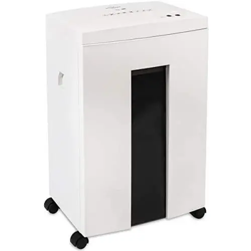WOLVERINE 10-Sheet Super Micro Cut High Security Level P-5 Heavy Duty Paper/CD/Card Ultra Quiet Shredder for Home Office by 40 Mins Running Time and 6 Gallons Pullout Waste Bin SD9112(White ETL)