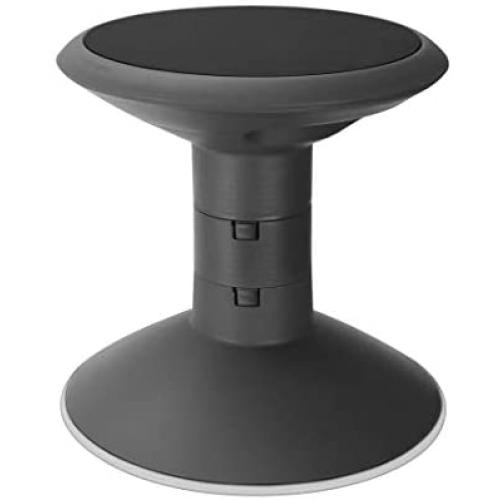 Storex Wiggle Stool, Adjustable Height 12”, 14”, 16”, or 18” for Active Seating in The Classroom, Black (00300U01C)