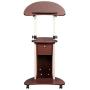 Techni Mobili Sit-to-Stand Mobile Medical Laptop Computer Cart, Chocolate