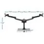Mount-it! Dual Monitor Desk Mount Swivel Arm, Quick Connect with Combo Grommet and Clamp Base (MI-43111-BLK) Mount-it! Dual Monitor Desk Mount Swivel Arm, Quick Connect with Combo Grommet and Clamp Base (MI-43111-BLK)