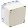 Zulkit Junction Box ABS Plastic Dustproof Waterproof IP65 Universal Electrical Boxes Project Enclosure Grey with Clear Cover 4.7 x 4.7 x 3.5 inch (120 x 120 x 90mm)
