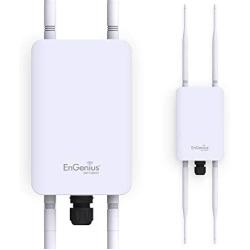 EnGenius Technologies ENH1350EXT Wi-Fi 5 AC1300 2x2 Dual-Band Outdoor Long Range Access Point Features IP67 Rated, MU-MIMO, PoE Injector Included, Beamforming, Fast Roaming (Mounting Kit Included)