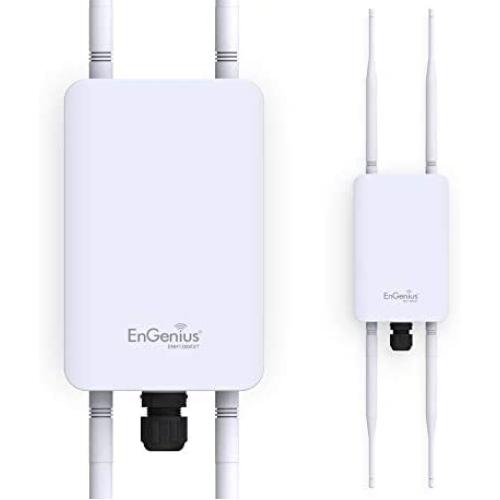 EnGenius Technologies ENH1350EXT Wi-Fi 5 AC1300 2x2 Dual-Band Outdoor Long Range Access Point Features IP67 Rated, MU-MIMO, PoE Injector Included, Beamforming, Fast Roaming (Mounting Kit Included)