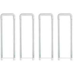 Hyperikon U Bent T8 T10 T12 LED Tube, 2x2 Foot, 40W=18W, Clear Lens, UL, Daylight White, 4 Pack