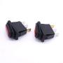 Taiss 2Pcs Waterproof Red Lighted Car I/O SPST 3 Pin 2 Position AC 250V/15A, 125V/20A Rocker Toggle Switches KCD3-101NW-I/O