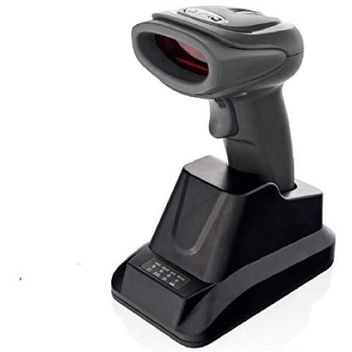 LS-PRO Wireless Barcode Scanner with USB Cradle Receiver Charging Base, 2.4GHz Handheld 1D Cordless Laser Barcode Reader, UP to 150Ft Transmission Range, long-life Battery 2200mAh, 1 Year Warranty.