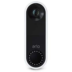 Arlo Essential Video Doorbell Wired, HD Video, 180° View, Night Vision, 2-Way Audio, Direct to Wi-Fi, No Hub Needed, Easy Installation (Existing Doorbell Wiring Required), White, AVD1001