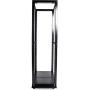 StarTech - 4POSTRACKBK .com 42U Open Frame Server Rack - 994.5lbs capacity - 4 Post Adjustable Depth (22'' to 40'') Network Equipment Rack w/ Casters (4POSTRACKBK) black