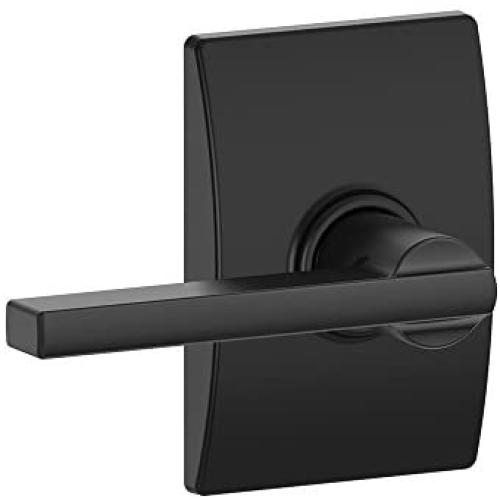 Schlage F10 LAT 622 CEN Century Collection Latitude Passage Lock Lever, Matte Black