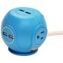 Accell Power Cutie - Compact Surge Protector with 3 Tamper Resistant 540J Surge Protected AC outlets and 4 USB-A Charging Ports, 6ft Cord, Blue