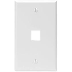Leviton 41080-1WP 1-Port QuickPort Wall Plate, White